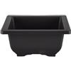 Vaso Cinese quadrato in plastica nera per bonsai e cactus 13,5x13,5x6,5 cm - PL17V