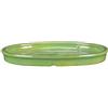 Sottovaso per bonsai ovale in gres smaltato verde 23,5x18x1,5 cm - GA3S
