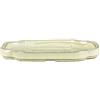 Sottovaso per bonsai ovale (forma mokko) in gres smaltato bianco 22,5x17,5x2 cm - GA4S
