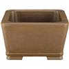 Vaso per bonsai quadrato in gres 15,5x15,5x9,5 cm - SM072