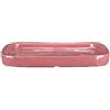 Sottovaso per bonsai rettangolare in gres smaltato rosa 27x20x1,5 cm - GA6S