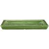 Sottovaso per bonsai rettangolare in gres smaltato verde 27x20x2 cm - GA5S