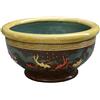 Vasca rotonda in gres smaltato per giardino Zen (Mizubachi) 85x85x46 cm - JT006a