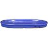 ZZZ Sottovaso per bonsai ovale in gres smaltato blu 28x21x1,5 cm - GA13S