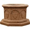Pozzo in pietra (marmo rosso Verona) per giardino, 115x115xh80 cm (PO01)