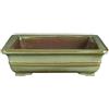 Vaso per bonsai rettangolare in gres smaltato verde chiaro 20,5x15,5x5 cm - TY137Gd