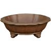 Vaso per bonsai rotondo (forma a fior di loto) in gres 9x9x2,5 cm - SM102