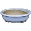 Vaso per bonsai Giapponese Morrisan ovale in gres smaltato azzurro 20x15,5x7 cm - B21-29c