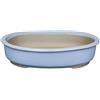 Vaso per bonsai Giapponese Morrisan ovale in gres smaltato azzurro 34x29,5x8 cm - B22-40b