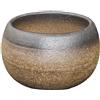 Vaso per bonsai Giapponese Morrisan rotondo in gres sabbiato 7,5x7,5x5 cm - B06-22