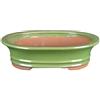 Vaso per bonsai ovale in gres smaltato verde 27x20,5x6 cm - GA10B