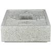 Vasca quadrata cinese con simboli in pietra (granito rosa) (Tsukubai) scolpita a mano per giardini zen, 60x60xh28 cm - GFW203D60