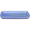 Sottovaso per bonsai rettangolare in gres smaltato azzurro 17,5x12,5x1 cm - BM3S