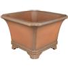 Vaso per bonsai quadrato in gres 18,5x18,5x13,5 cm - L170b