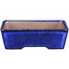 Vaso per bonsai rettangolare in gres smaltato blu 13,5x10x3,5 cm - ZX40B