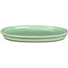 Sottovaso per bonsai ovale in gres smaltato verde 17x12x1 cm - BM2S