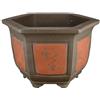 Vaso per bonsai esagonale in gres 35,5x35,5x26,5 cm - LD67d