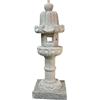 Lanterna cinese in pietra (granito rosa) scolpita a mano, RIKYU, alta 120 cm - GL607H120