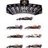 Burago Bburago - Cofanetto 7 Veicoli F1 Oracle Red Bull - Scala 1/43 - con espositore - Collezione Formula 1 in metallo - Regalo dai 3 anni - Confezione regalo Formula 1 Collector Red Bull