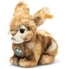 Steiff Melly Coniglio seduto, marrone, 20 cm, Teddies for Tomorrow, coniglietto in morbido peluche, peluche per giocare e coccole, lavabile in lavatrice
