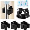 Kronwahl 4 PEZZI porta scope parete in acciaio inox, appendi scopa da muro, autoadesivo, portascope, porta attrezzi, ottimo per ripostiglio, cucina, bagno, giardino, garage e officina