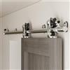CCJH 5.5FT/167cm Acciaio Inossidabile Binario per Porta Scorrevole Kit Acciaio Inox Accessori per Una Porta Scorrevoli di Legno