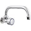 Hydroland Valvola Dell'acqua 3/4 a Forma di U Beccuccio Girevole Fredda a Parete una Rubinetto della Cucina per Lavello con una Maniglia Argento