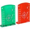 Kioiner 2 Pezzi Target Laser con Supporto Magnetico, Target per Livelle Laser, Alta Visibilità per Allineamento Laser, Colori Rosso e Verde