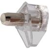 AERZETIX - C41657 - Set di 60 reggimensola 17x17mm a pressione - apertura di montaggio Ø5mm - supporto per mensola - in plastica trasparente
