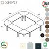 SEIPO TAVOLO RIUNIONE ROYAL 12 POSTI composto quadrato - Seipo composizione N°15