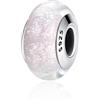 luvhaha Perline charm in vetro di Murano con anima in argento Sterling per braccialetti charm Pandora, Argento sterling, vetro