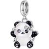 luvhaha Grazioso ciondolo a forma di panda in argento sterling 925, adatto a bracciali Pandora per donne