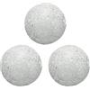QUARKZMAN 3 Pz Palle Decorative in Vetro 6 cm Sfere Centrotavola in Vetro a Mosaico per Decorare Ciotole Vasi Tavolo da Pranzo Festa, Bianco