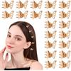 Dalababa Pinze Per Capelli, 20 pezzi Fermagli per Capelli a Farfalla, Mini Mollette per Capelli, Adatto Per Ragazze e Donna - Oro