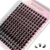 DIWINSH Ciglia Finte Ciuffetti 168 Pezzi D Curl Ciglia Finte Extension 10-16 mm DIY Eyelash Extension Ciglia Individuali Naturale Volume Cluster Ciglias a Casa (MC - 168 pcs, 10 - 16 mm)