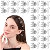 Dalababa Pinze Per Capelli, 20 pezzi Fermagli per Capelli a Farfalla, Mini Mollette per Capelli, Adatto Per Ragazze e Donna - Argento