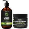 YOFING NEW GENERATION Olio Di Ricino Shampoo & Maschera Con Olio Di Ricino Minerali Del Mar Morto Riparazione Capelli Danneggiati