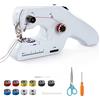 MCHERRY Macchina da cucire elettrica portatile con doppio filo con ago e filo, kit da cucito per principianti e bambini, adatta per abbigliamento e tende