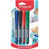 Maped - Pennarelli indelebili (confezione da 4, colori assortiti)