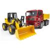 Bruder Man Camion più Pala Meccanica 2752 Di Bruder