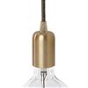 AMARCORDS - Portalampada E27 vintage in metallo edison retro per lampada a sospensione. Stile industrial finitura ORO