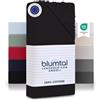 Blumtal Basics - Lenzuolo con angoli elasticizzati in 100% cotone (140 X 200 X 13 Cm - Set Di 1, Nero)