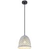 Globo lighting Lampadario a sospensione Hollie cupola in metallo grigio stile Marocco 1XE27 15594H/40