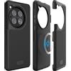 TUDIA MergeGrip Cover Progettato per OnePlus 12 5G (2024), [compatibile con MagSafe] sottile a doppio strato con bordo rialzato antiscivolo custodia per telefono (Nero Opaco)