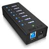 Icybox Hub usb Icybox usb 3.0 con 7 Porte Nero [IB-AC618]