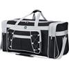 Spring Country Borsone da viaggio per uomo weekender sopra la notte borsa da trasporto leggera extra large Oxford borsone da palestra robusto impermeabile per uomini e donne 66 cm (oro blu), Nero, Bianco, X-Large