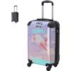 Articoli personalizzate. Trolley personalizzabile con fronte trasparente e 4 ruote Pletux - personalizzate o neutre