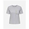 Only Taschino Perle W - T-shirt - Donna - Grigio
