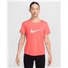 Nike Swoosh Dri Fit W - T-shirt Running - Donna - Rosa