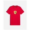 Puma Ferrari Colored Big Shield M - T-shirt - Uomo - Rosso